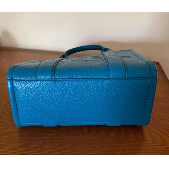 Marc Jacobs Small Leather Tote Bag  Harbor Blue - Picture 2 of 7